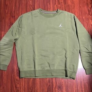 Men's Jordan Green Crewneck Sweater by Nike